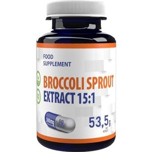 Hepatica Broccoli Sprout Extract 7.500mg | 15:1 Extract (500 mg) | 90 veganistische capsules | Bevat geactiveerd sulforafaan | Hoge sterkte antioxidant & detox ondersteuning | 3rd Party Lab Getest