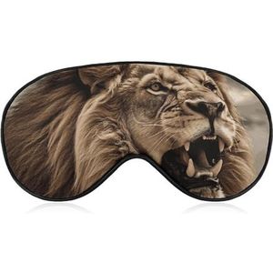Slaapmasker, zacht, comfortabel oogmasker met verstelbare riem, oogbedekking, boze leeuwenoogschaduw voor mannen, vrouwen, werk, reizen