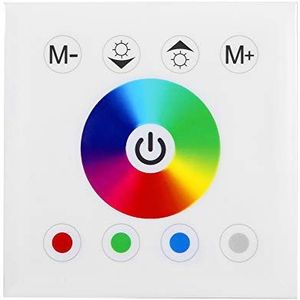 Touch Panel Controller, wandmontage Kleurrijke RGBW LED Touch Panel Controller Dimmer Switch voor LED Strip Light(Wit)