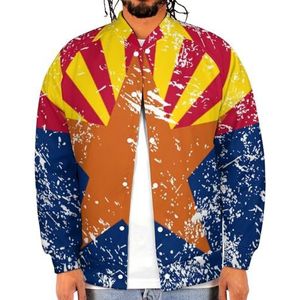 Arizona State Vlag Grappige Mannen Baseball Jacket Gedrukt Jas Zachte Sweatshirt Voor Lente Herfst