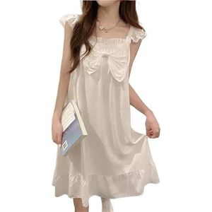 Nachthemd in neutrale tinten, veelzijdige loungewear for dames, mouwloos nachthemd, zachte stretch nachtkleding, ontspannende jurk for thuis, ademende pyjama for yoga, lezen, comfort for het hele seiz