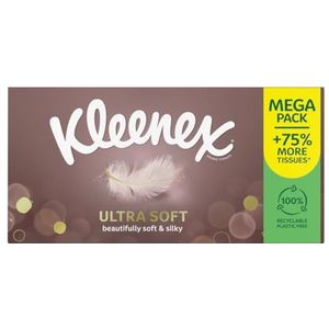 Kleenex Ultrazachte gezichtsdoekjes Prachtig zachte en zijdeachtige weefsels speciaal ontworpen voor de gevoelige huid, 1 Pack
