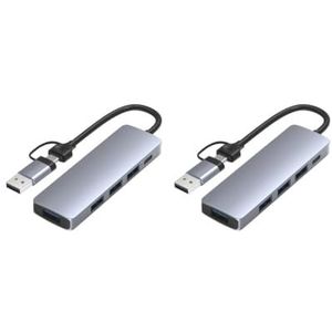 2 Set 5 in 1 USB A/C-hub multifunctionele accessoires aansluiten data-apparaat converter adapter dockingstation hardware