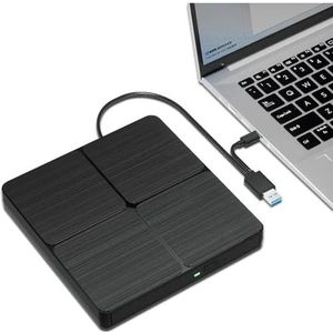 Externe CD/DVD-drive, USB3.0 DVD-drives DVD-speler for laptop, CD-brander Compatibel met Windows 11/10/8/7 Linux MacOS