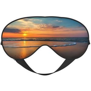 CRJSYCBYB Strand Wave Sunset Gedrukt Zacht Oogmasker Slapen Oogmasker Reizen Oogmasker