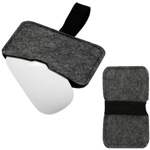 kwmobile - Draadloze Muis Beschermhoes - Donkergrijs/Zwart - Vilt