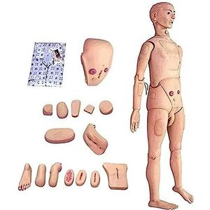 Oefenpop for verpleegkundige vaardigheden, oefenpop for patiëntenzorg, levensgrote mannelijke zorg for het hele lichaam Patiënt Menselijk model Multifunctionele demonstratiemannequin