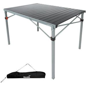 Skandika Aluminium klaptafel Maikku | aluminium campingtafel voor 6 personen, 80 kg draagvermogen, 107 x 70 x 70 cm, waterbestendig, inklapbaar, licht, oprolbaar tafelblad | vouwtafel voor tuin,