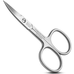 Rui Smiths Professionele nagelschaar | Roestvrijstalen manicure pedicure trimmersnijder met micro-gekartelde, antislip, gebogen snijranden | Made in Solingen, Duitsland