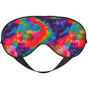 Kleurrijk Tie Dye Patroon Printing All-Occasion Sleep Oogmasker met Dubbele Zijden Verstelbare Riem Perfect voor Shifts & Reizen