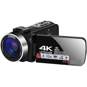 4K Ultra HD Video Camera Vlogging Camera for 3.0 Inch 48MP 18X Digitale Zoom Wifi Webcam Camcorder Live streaming (Color : 128G SD Card, Size : Standard)