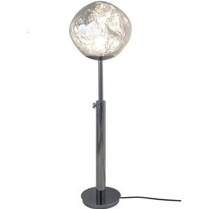 Vloerlamp Postmoderne Creative Melt Vloerlamp Acryl LED Lamp Lava Onregelmatige Tafellampen Woonkamer Bedlampje Home Decor staand (Color : Silver, Size : 145 * 52cm)