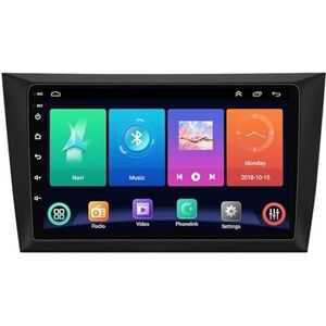 Dubbele DIN Android 14 autoradio voor Volkswagen VW Golf 6 MK6 2008-2016 9 Duim QLED Touch screen-met Draadloze Carplay Android Auto GPS navigatie 4G WiFi Stuurwielbediening achteruitrijcamera(P2 WIFI
