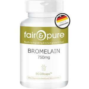 Fair & Pure® - Bromelaïne 750mg - vegan - hoge dosering - 1800 F.I.P - 90 DRcaps