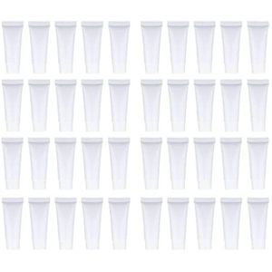 40 stuks 10 ml lege handcrème tubes, reisshampoo, haargel flessen, wit