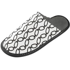 LI ZHI XIN Volwassen Pluche Slippers Dames Flanel Warme Huis Schoenen Met Antislip Mens Indoor Slippers Met PVC Zool Maat 4-11 Lange Ijzer Ketting, Meerkleurig, 4/5 UK