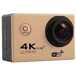 Sport DV HD Met afstandsbediening WIFI Waterdichte camera waterdichte buiten rijdende luchtduikcamera(Color:Golden)