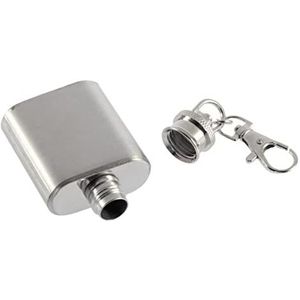 Heupfles Draagbare 1oz HIP FLASK Alcohol Flagon Mini Roestvrij staal met Sleutelhanger Mini Alcohol Hipfles Accessoires Hip Flask