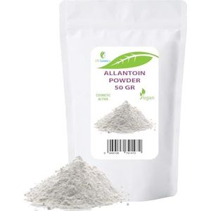 Allantoïne poeder - 50gr - cosmetisch ingrediënt - bekend om keratolytische, hydraterende, kalmerende en anti-irriterende eigenschappen