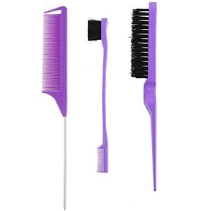 3 Stuks Haar Styling Kam Set Nylon Plagen Haar Grooming Borstel Voor Vrouwen Meisje Staart Kam Voor Reizen Haar Stylist