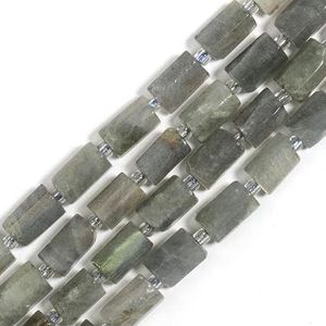 Natuurlijke Emerald Agaat Apatiet Steen Kralen Cilindrische Vorm Losse Kralen voor Sieraden Maken Diy Hangers Armband Accessoires 7.5''-AA Labradoriet