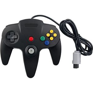 OSTENT Bedraad Controlemechanisme Gamepad Joystick Joypad voor Nintendo 64 N64 Console Videospellen Kleur Zwart