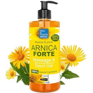Geconcentreerde Arnica Gel FORTE 100% BIOLOGISCHE Arnica Gel uit de Biologische Landbouw Massagegel voor Spieren en Gewrichten Hydraterend voor de Huid 500 ml