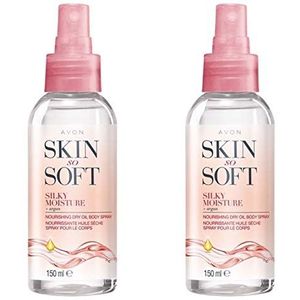 2 x Avon Skin So Soft Silky Moisture Dry Oil Body Spray