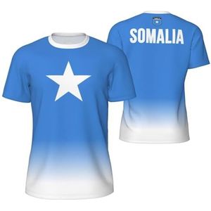 Sport Mesh T-Shirt Somalië Vlag voor Running Bike Voetbal Tennis Voetbal Fitness Tees 3D Gedrukt, Meerkleurig, S