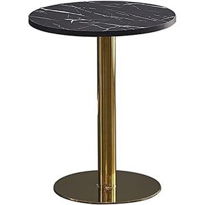 Prachtige salontafel van 75 cm hoog, eenvoudige gouden ronde tafel voor zaken, kleine tafel voor ontvangst en onderhandeling, vrijetijdstafel voor koffiewinkel/melktheewinkel (kleur: D, maat: 60 cm)