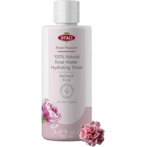 OTACI 100% Natuurlijk & Puur Damast Rozenwater, Gezichtstoner, Gezichtsreiniging, Gezichtsverzorging, Anti Acne, Kalmeert & Verfijnt Poriën, Vegan