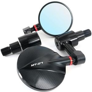 Motorfiets Achteruitkijkspiegel Reflector Spiegels Stuuruiteinde Rond Achteruitkijkspiegel Accessoires Voor YAMAHA MT-07 2013-2021(ROOD)