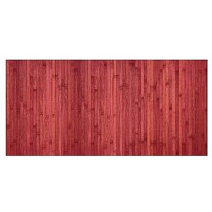 CosìCasa Keukenloper van bamboe, antislip, 50 x 180 cm, keukenloper van hout met washed-effect, lange kleurrijke tapijtloper [50 x 180 cm, rood]