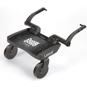Lascal Buggy Board Mini, platform voor kinderwagen en wandelwagens, Buggy Board, kinderwagen accessoire voor kinderen van 2-6 jaar (22 kg), compatibel met bijna elke kinderwagen en wandelwagen, zwart