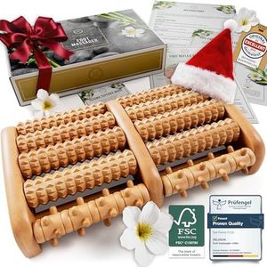 HELDSON - Voetmassageroller - Hout - FSC 100% - Massageapparaat voor Voetmassage