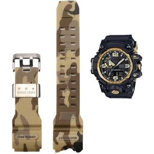 Camouflage Hars Band Geschikt Fit for Casio G-SHOCK GWG-1000 Mudmaster heren Vervanging Band Achteraf Horloge Accessoires (Color : GWG-Camo Khaki-S, Size : GWG1000)