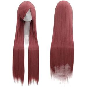 Pruiken Haarpruiken Luchtvolume Hoge temperatuur Zachte zijde Bulkhaar Lang zijdeachtig recht Big Wave-haar Synthetische pruik, 3.2FT Pruiken Dames (Color : 16)