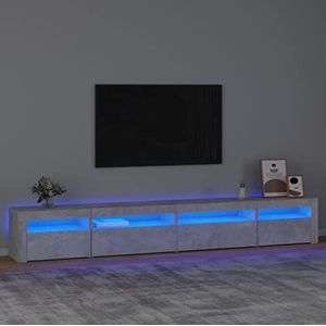 DIGBYS TV Kast met LED Verlichting Beton Grijs 270x35x40 cm