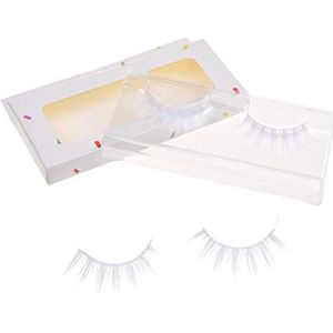 Kare & Kind witte valse wimpers - lichtgewicht en natuurlijk ogende nep-extensions - ideaal voor cosplays, maskerades, verkleedpartijen, fotoshoots - eenvoudig aan te brengen - 2 paar