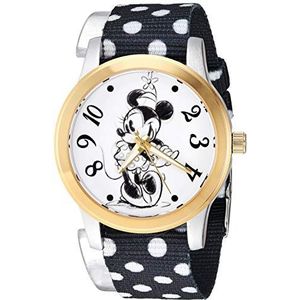 Disney Unisex-Volwassenen Analoog Quartz Horloge Met Nylon Band WDS000674, Zwart, riem