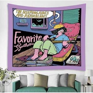 SEIBES Kawaii Comics schattig wandtapijt decoratieve kunst deken gordijnen opknoping thuis slaapkamer woonkamer decor, 150 x 200 cm