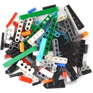 Lego Technic bouwstenen kleurrijk – 100 stuks liftarms gatstangen kruisstangen – technische onderdelen voor creatieve constructies
