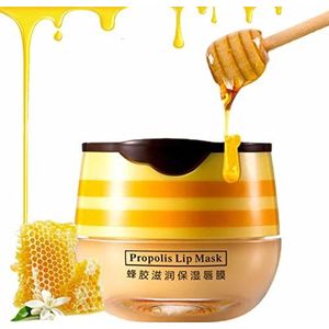 Bijen Lippenbalsem Honing Pot | Bee Balm Lip Cream Overnight Repair Lip - Nourishing Lip Care Lipstick Primer, Anti-cracking Unisex Lip Essence Honey Lip Lines Care Yayou