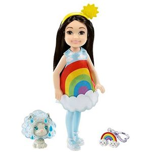 Mattel - Barbie Club Chelsea, Rainbow Dress-Up Costume Doll with Pet