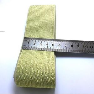 Nieuwe gouden en zilveren elastische banden/korte rok kanten jacquard tailleband elastiek/rubberen band/losse strakke goud, 50 mm