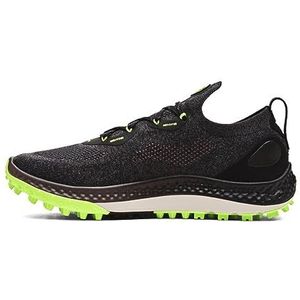 Under Armour Men's UA Charged Curry Spikeless Golf Shoes - 3025072-002 - Black/Ash Taupe/Lime Surge - 8
