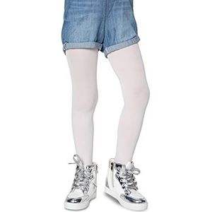 LORES Effen panty voor meisjes en kinderen, balletdans, 40 denier, ondoorzichtig, [Made in Italy], Bianco, 5-6 jaar