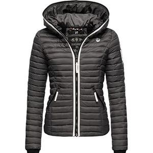 Navahoo Kimuk overgangsjas dames, gewatteerde jas met capuchon, XS-3XL, antraciet, M