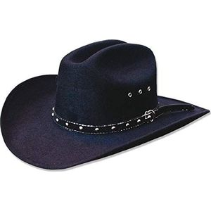 STARS & STRIPES wollen hoed Westernhoed Country vilten hoed dames heren outdoor »Tucson« zwart