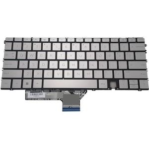 Toetsenbord met achtergrondverlichting voor HP Spectre 14-EF X360 2-in-1 -EF000 TPN-C155 Toetsenborden Blauwe toetsen(US silver)